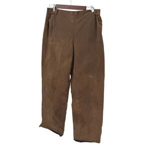 The Australian Outback Collection Men L Oilskin Pants  Brown Waxed Cotton READ